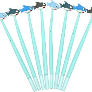 8 bolígrafos de tiburón, bolígrafos de gel novedosos con dibujos animados, de goma suave, de 0.020 in, tinta negra para escuela, hogar, oficina, 8 bolígrafos de tiburón, bolígrafos de gel novedosos con dibujos animados, de goma suave, de 0.020 in, tinta negra para escuela, hogar, oficina,