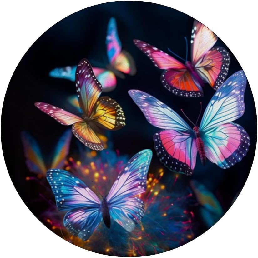PopSockets PopGrip intercambiables de mariposas azules de colores brillantes