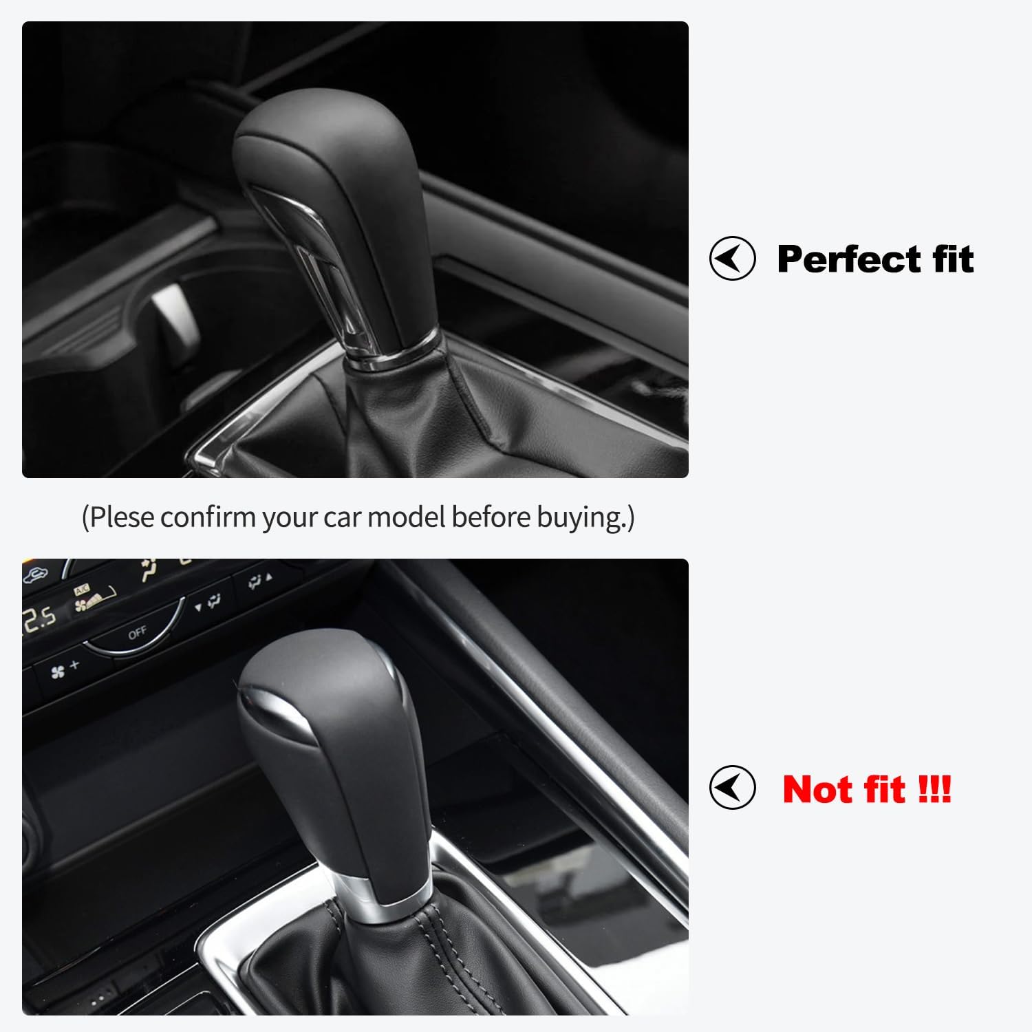 HNLUY Moldura para Mazda M3 CX-30 CX-50 Accesorios Cubierta de Pomo de Cambio Automático Cubierta de Tapón Protector Interior Deportivo Estilo –