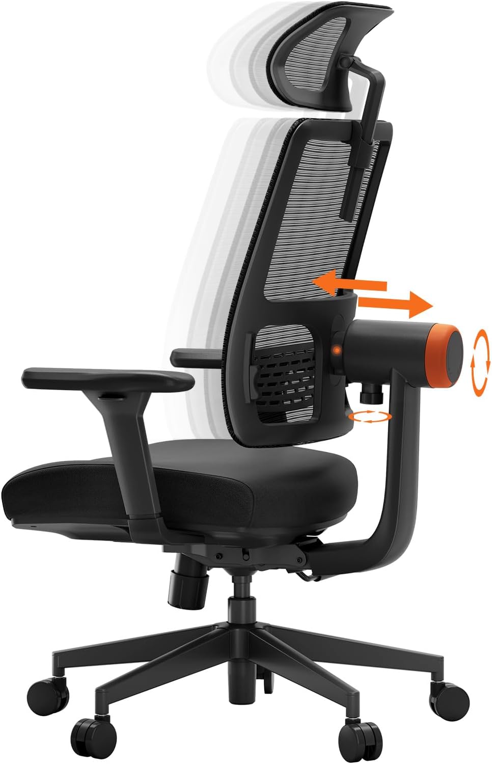 Newtral Silla ergonómica de oficina en casa, silla de escritorio de respaldo alto con soporte lumbar adaptativo único, reposacabezas ajustable,