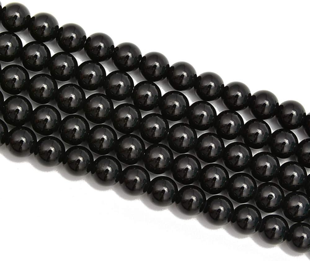 PLTbeads 0.079in agujero grande negro ónix liso redondo 0.394in cristal energía energía energía energía energía energía energía energía perlas