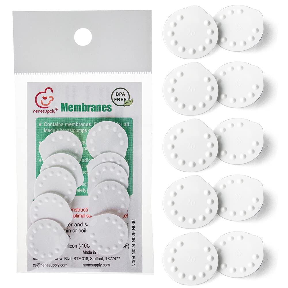 Nenesupply Membranas de 10 piezas compatibles con válvula Medela y válvula Nenesupply. Membrana Medela no original. Compatible con bomba en estilo