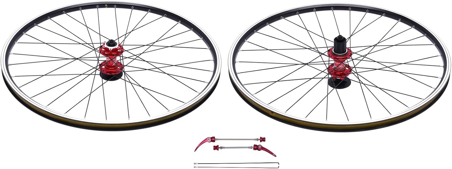 Juego de ruedas para bicicleta de montaña, 27.5 pulgadas, 12 velocidades, aleación de aluminio, freno de disco MTB, freno de disco negro de seis