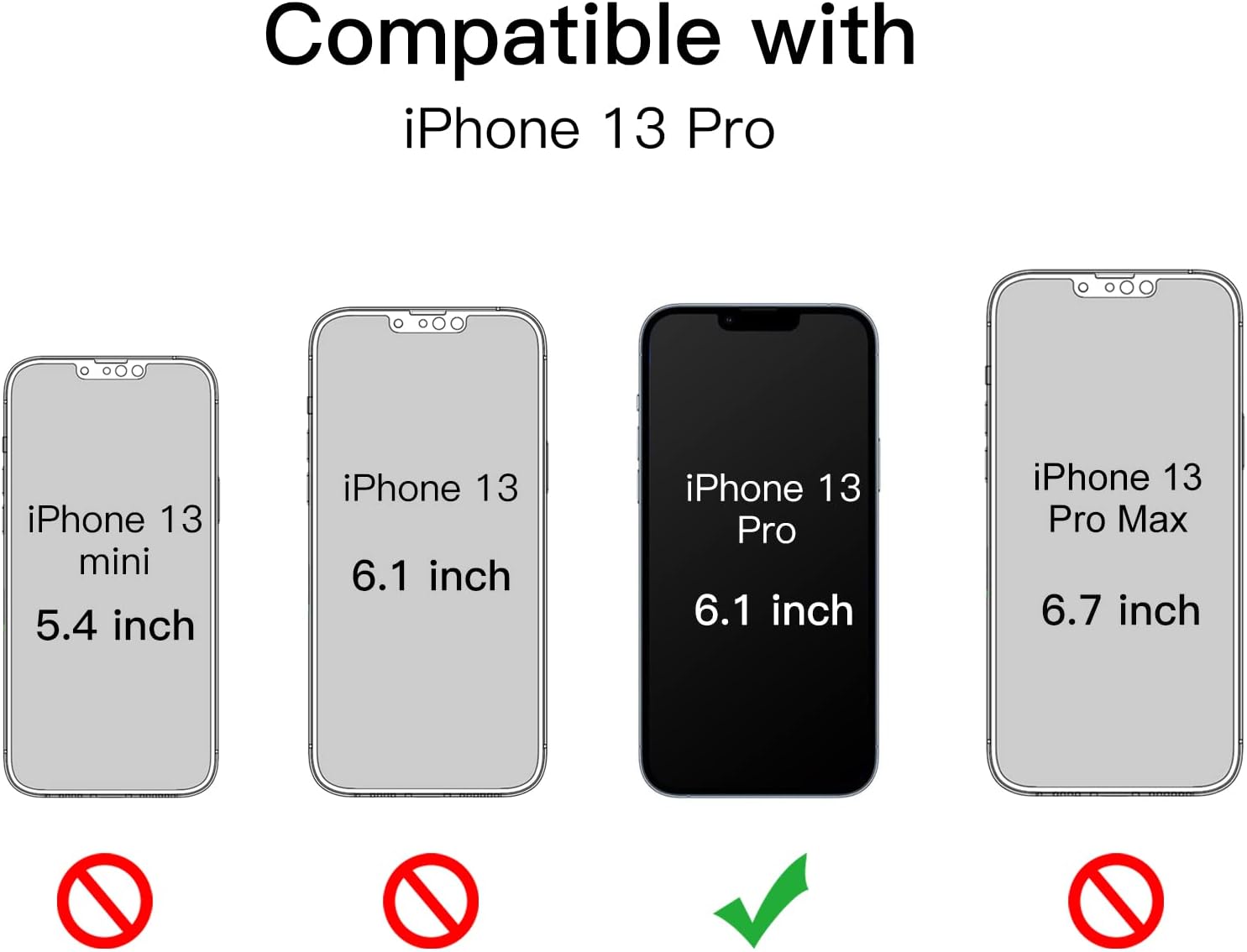 JETech Funda con purpurina para iPhone 13 Pro de 6.1 pulgadas, a prueba de golpes, bonita y brillante para mujeres y niñas (rosa)