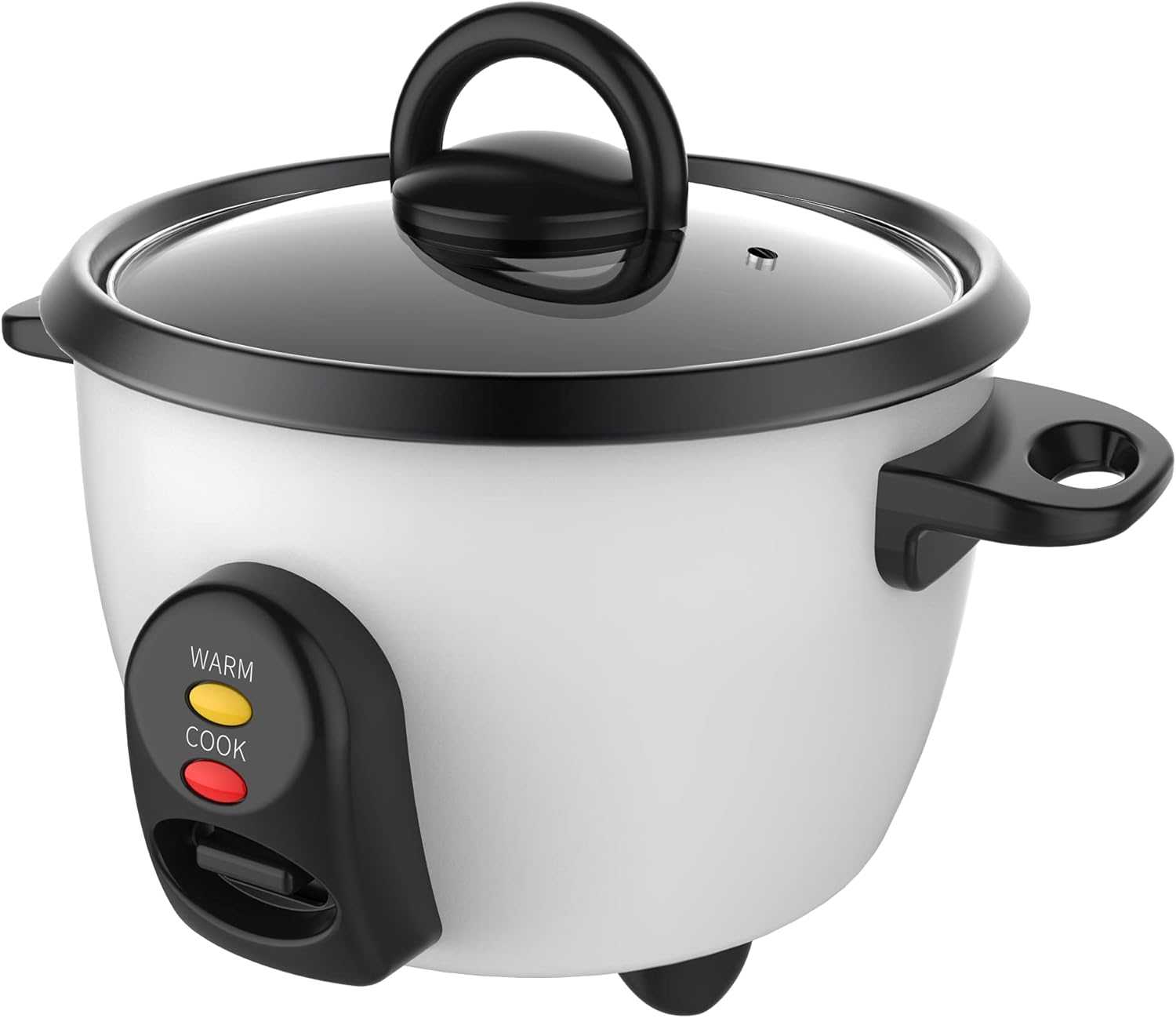 Uniware Arrocera eléctrica con olla de aluminio antiadherente, tapa de vidrio templado, paleta de arroz y taza medidora (5 tazas)