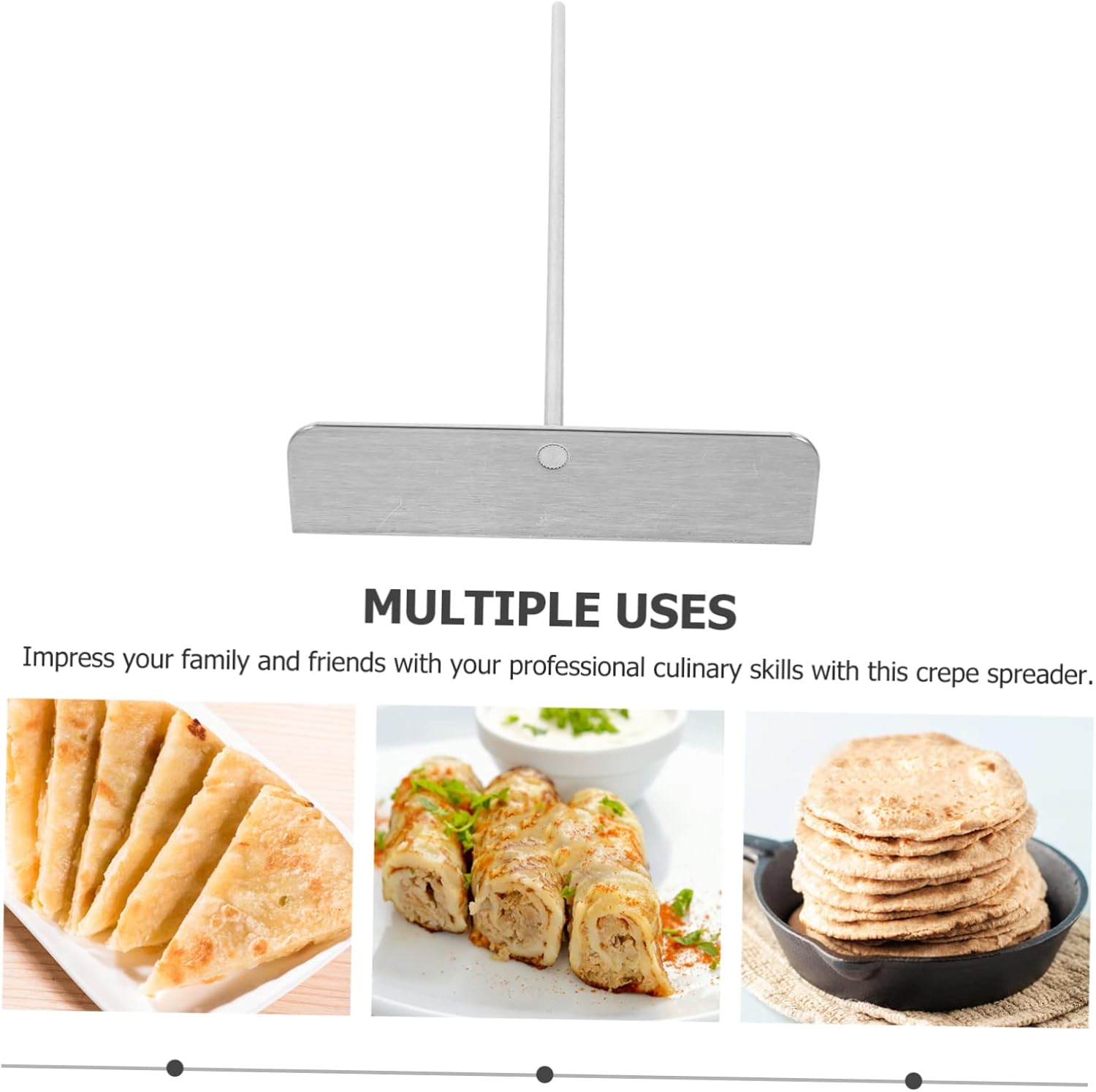 Esparcidor de crepé, crepe, crepes, rastrillo para panqueques, herramientas de pastelería, herramientas de extensión de crepé, herramienta de