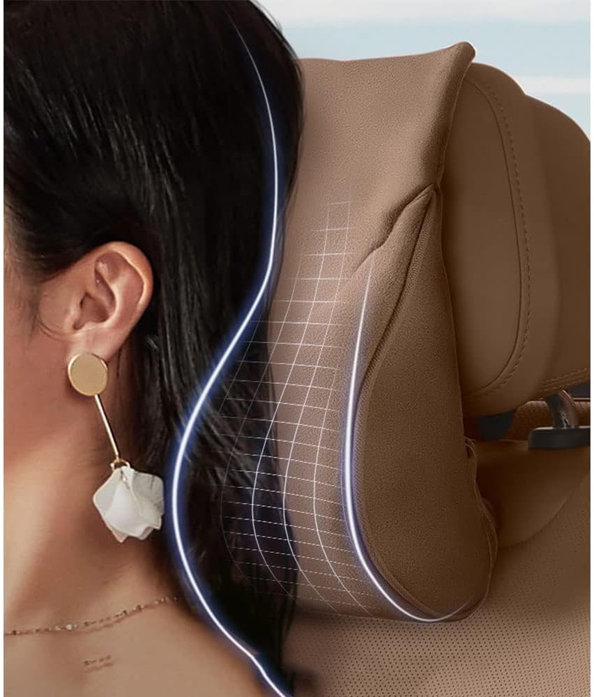1 almohada de cuello para asiento de automóvil para Volvo XC60 XC90 XC40 S90 S60L para asiento de automóvil, protege el cuello y vértebra, cojín de