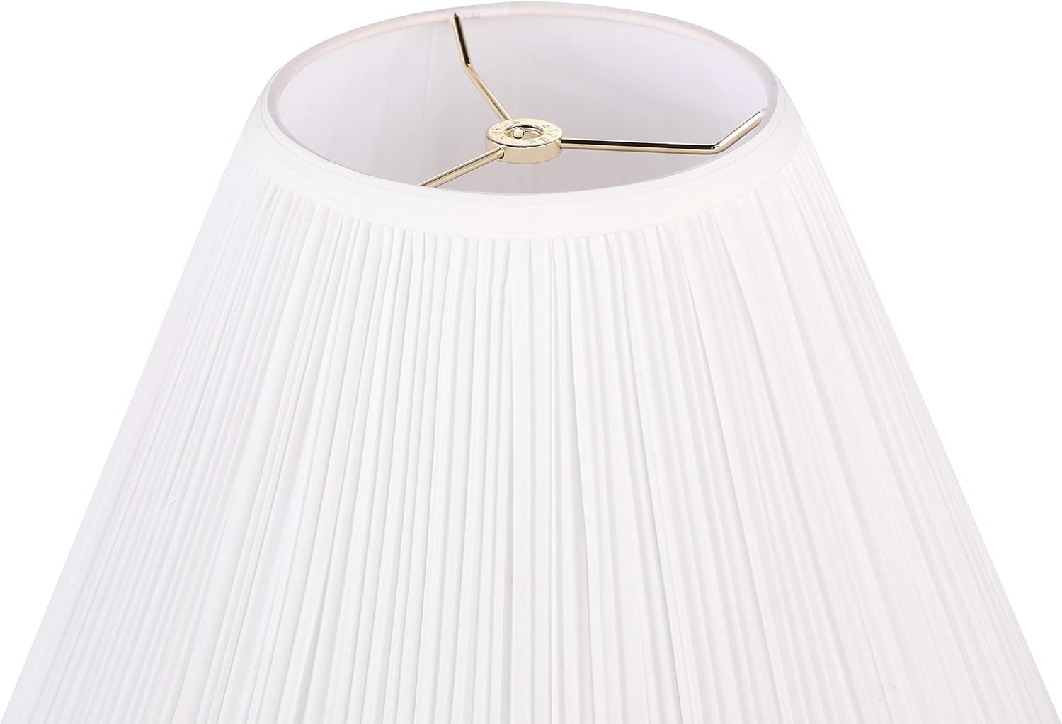 Aspen Creative 33140, pantalla de araña tradicional plisada con forma de hongo blanco, 6-12 pulgadas superior x 15 pulgadas inferior x 11 pulgadas