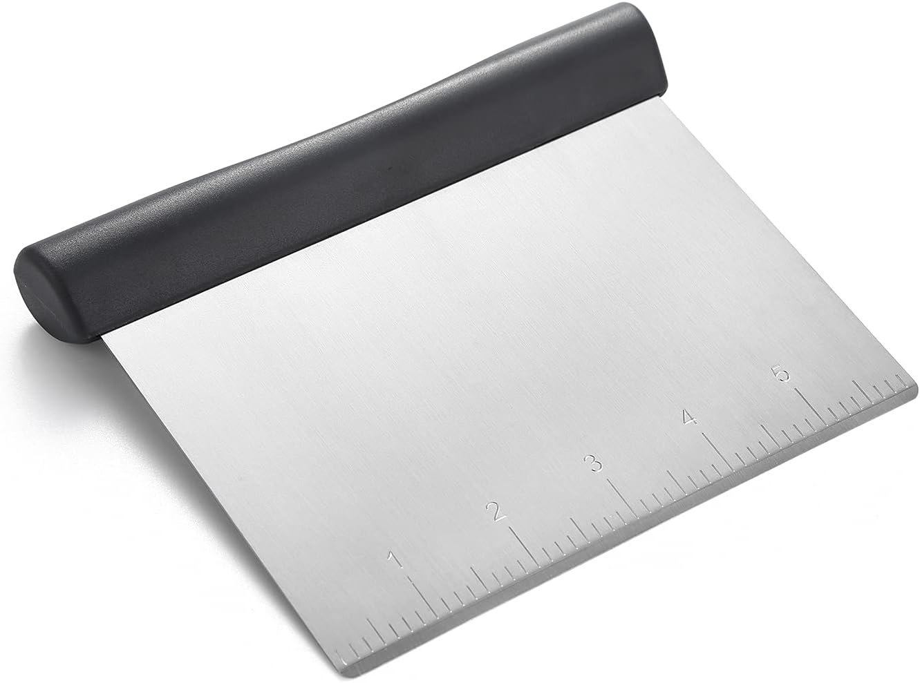 Spring Chef Raspador de banco gris  Herramienta de corte de masa de acero inoxidable con cuenco raspador de repostería para pizza, pan, pastel,