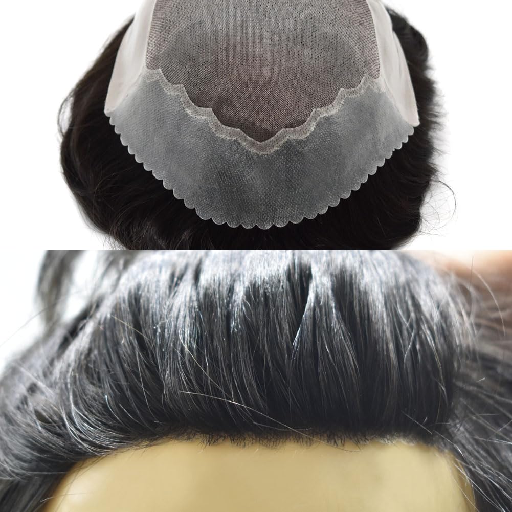 Tupé para hombre para hombre, sistema de cabello humano real, repuesto para hombres, mono fino, sistema de cabello para hombre, protesis capilar