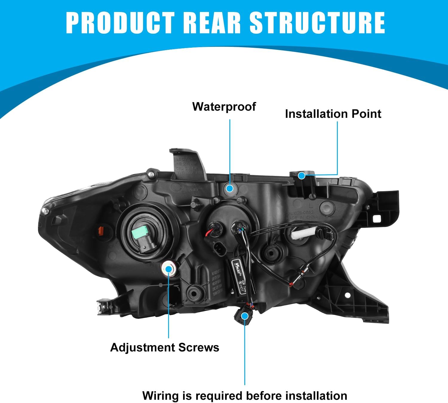 CPW Faros delanteros compatibles con Toyota Tacoma 2016-2019 2020-2023 Tacoma SR SR5 TRD Sport solo modelos DRL proyector faro frontal negro