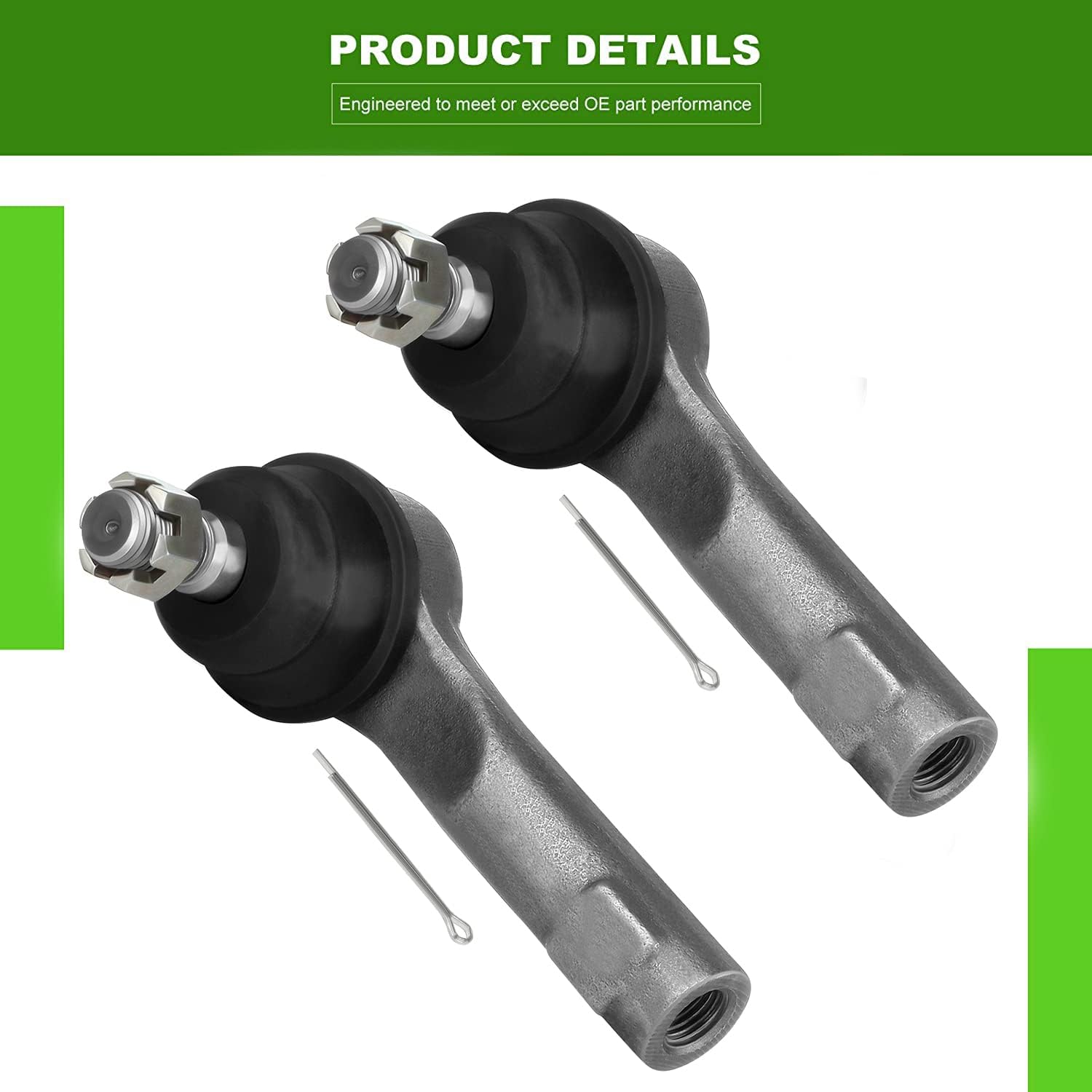 SCITOO 8 piezas kit de suspensión 2 brazo de control inferior y rótula 2 barra estabilizadora delantera 2 exterior 2 barra de acoplamiento interior