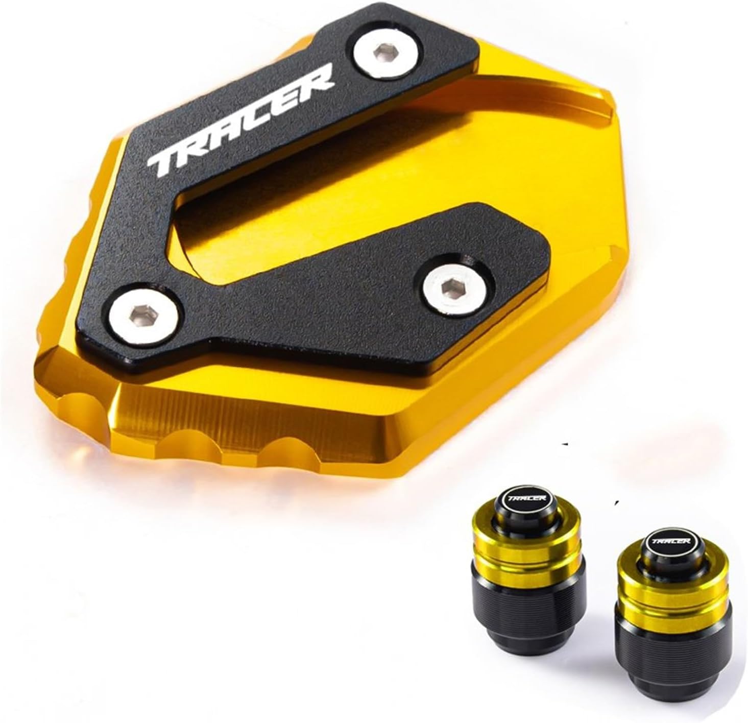 Para Yamaha para Tracer 900 gt 700 gt Tracer 9gt 7gt MT-09 SP MT07 CNC Soporte lateral Ampliar extensión y válvula de neumático Tapa de aire Placa