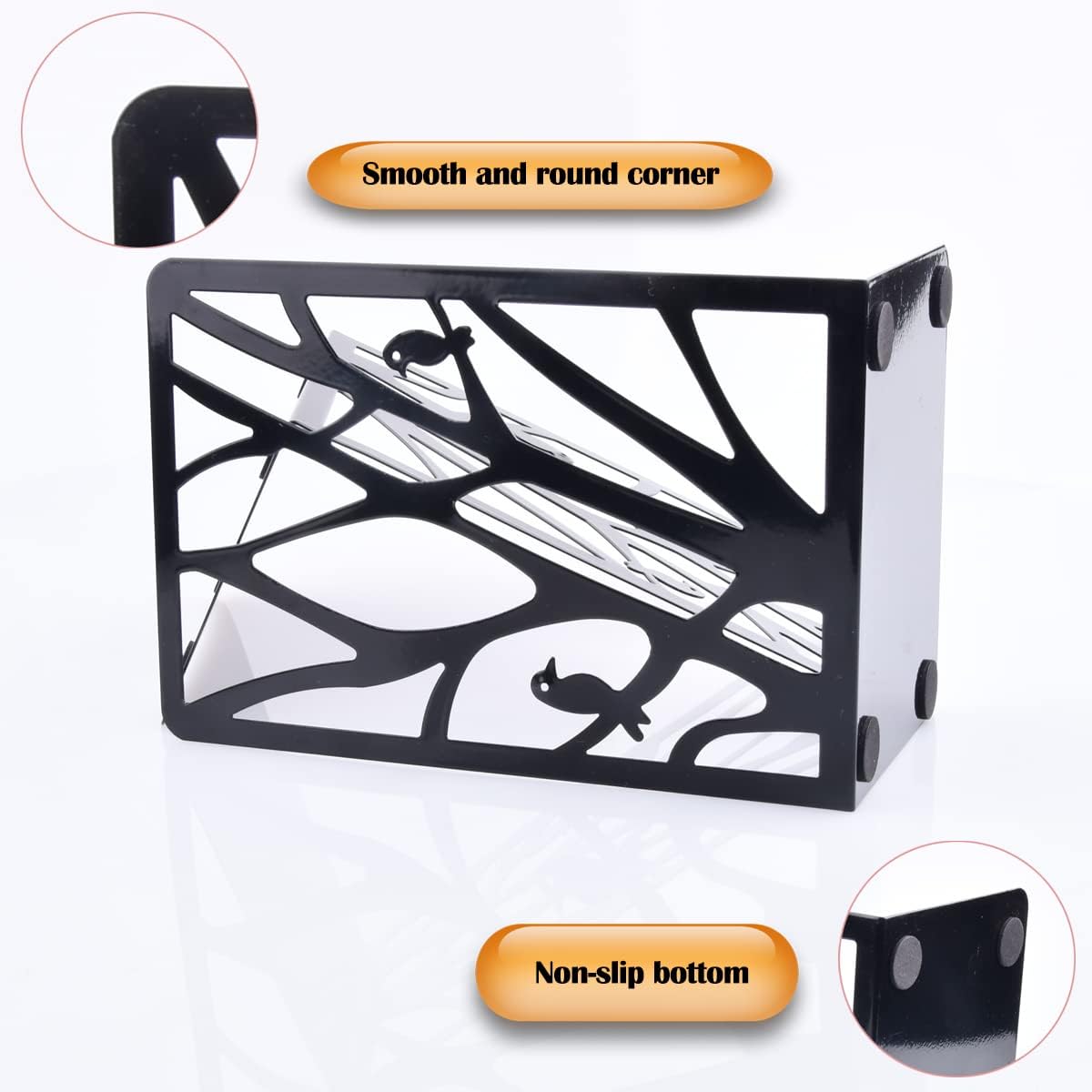 Sujetalibros decorativos de oficina, diseño de pájaro, tapón de metal resistente con base de goma antideslizante, soporte de sujeción para cuadernos