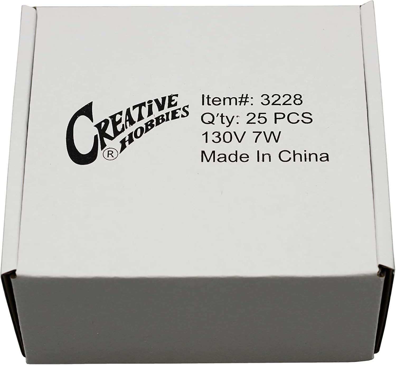 Creative Hobbies Caja de 25 bombillas  C7, combustión constante  Verde opaco  7 vatios, vida útil, base de candelabro chapada en níquel  Ideal para