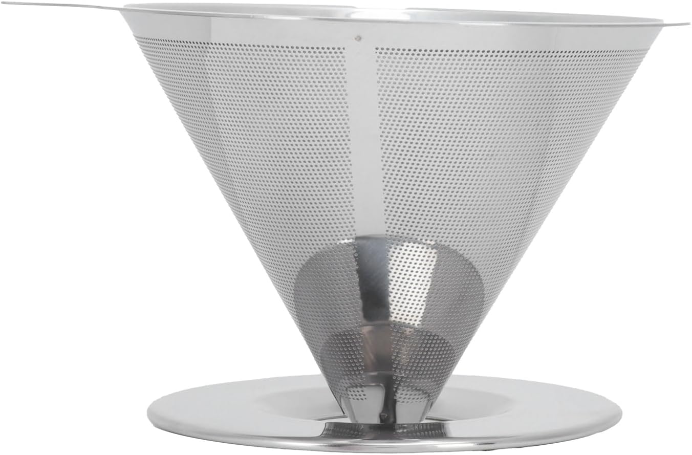 Filtro de café, accesorios de embudo, filtro de acero inoxidable, malla fina, taza de metal, filtro de alimentos filtrados para café, filtros