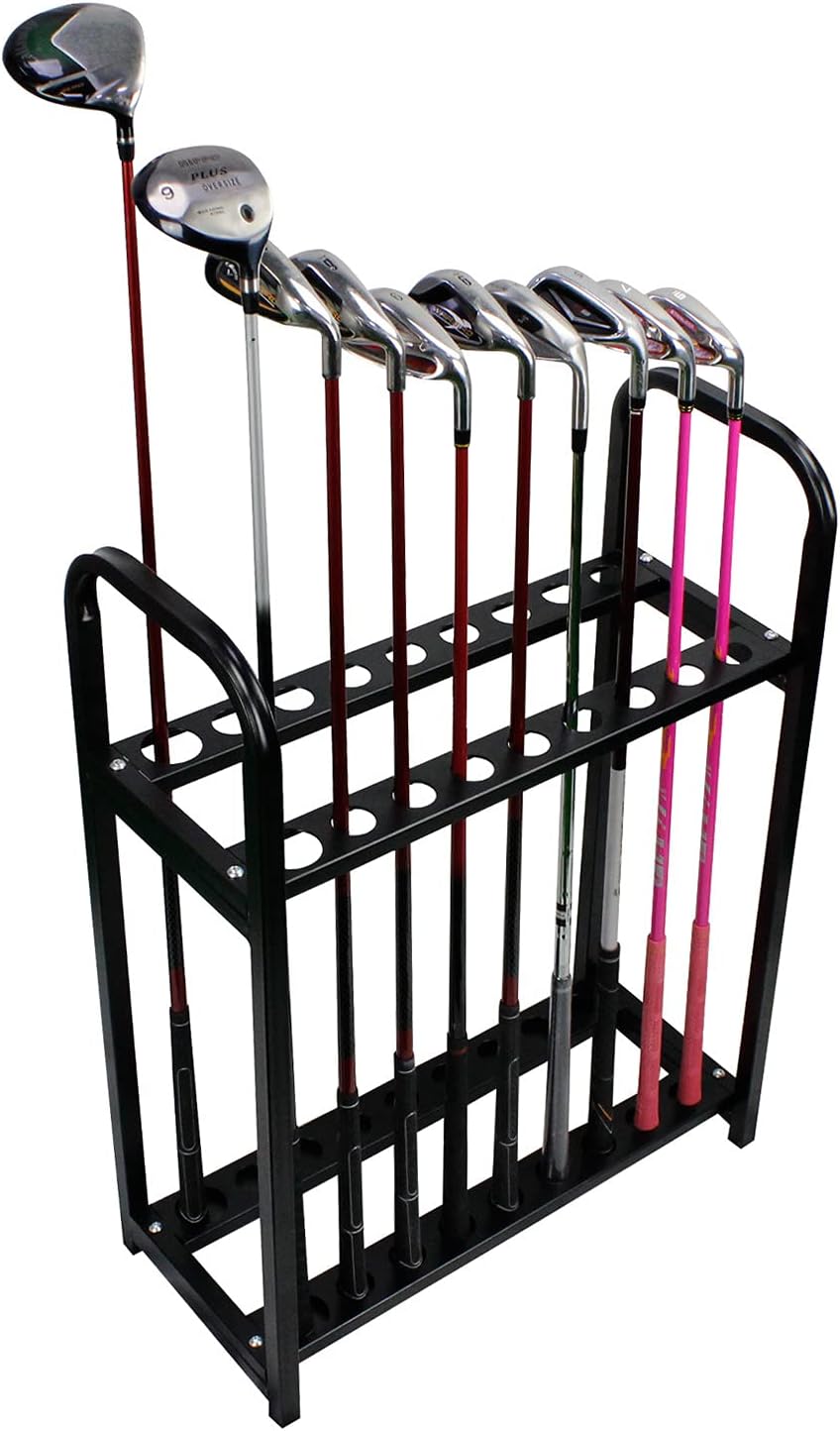 Soporte de putter de golf, organizador de palos de golf de metal, estante de exhibición, juego de palos de golf de almacenamiento para 18 putters