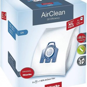 Miele Allergy XL Pack AirClean 3D GN Bolsas para aspiradoras, 8 bolsas, 1 filtro Hepa Miele Allergy XL Pack AirClean 3D GN Bolsas para aspiradoras, 8 bolsas, 1 filtro Hepa
