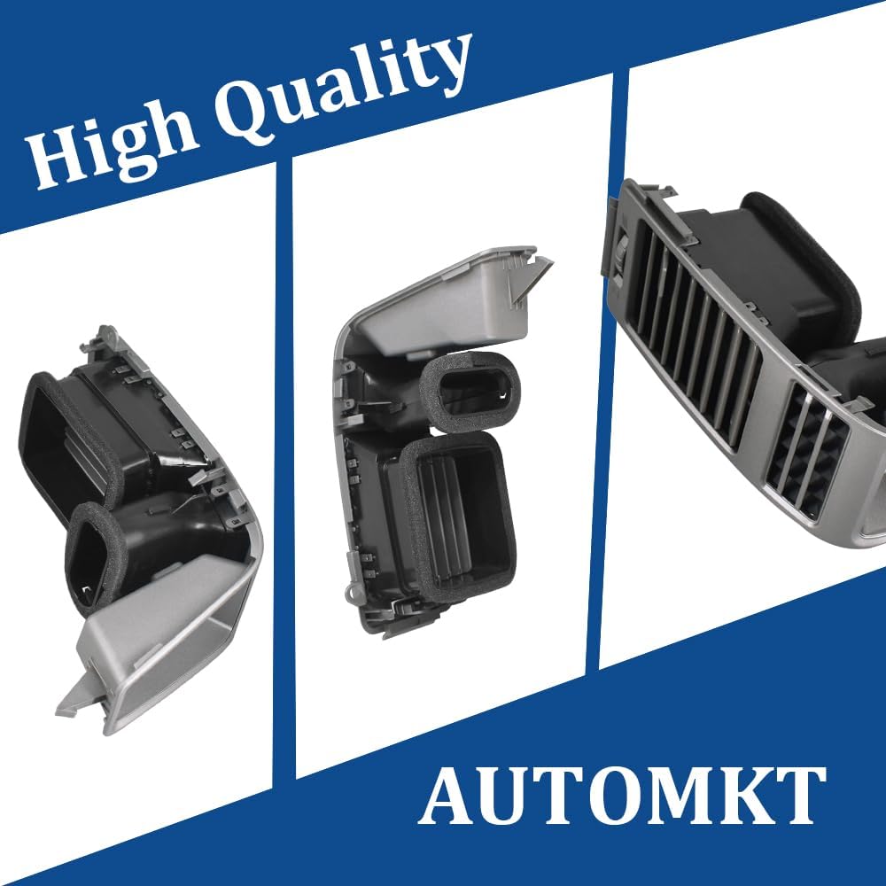 Panel de ventilación de aire AC para tablero de aire para Nissan Armada Titan 2004-2006 reemplaza 68420-9FD0B 68420-7S000 (lado derecho gris)