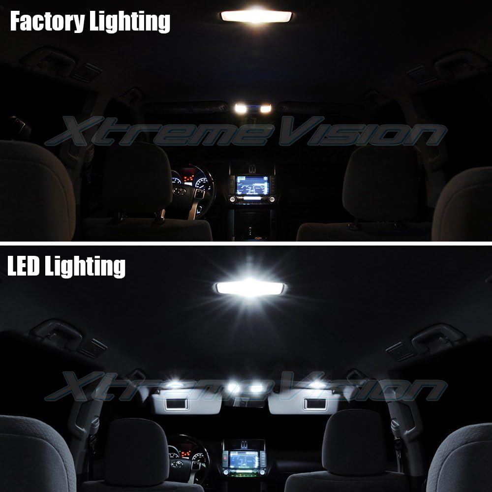 XtremeVision LED interior para Lexus CT200h CT200 2011-2014 (8 piezas) kit de LED interior blanco puro + herramienta de instalación