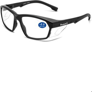 ProtectX Anteojos de seguridad clásicos, lentes antivaho resistentes a los arañazos, gafas protectoras para el trabajo, interiorexterior, ANSI Z87.1 ProtectX Anteojos de seguridad clásicos, lentes antivaho resistentes a los arañazos, gafas protectoras para el trabajo, interiorexterior, ANSI Z87.1