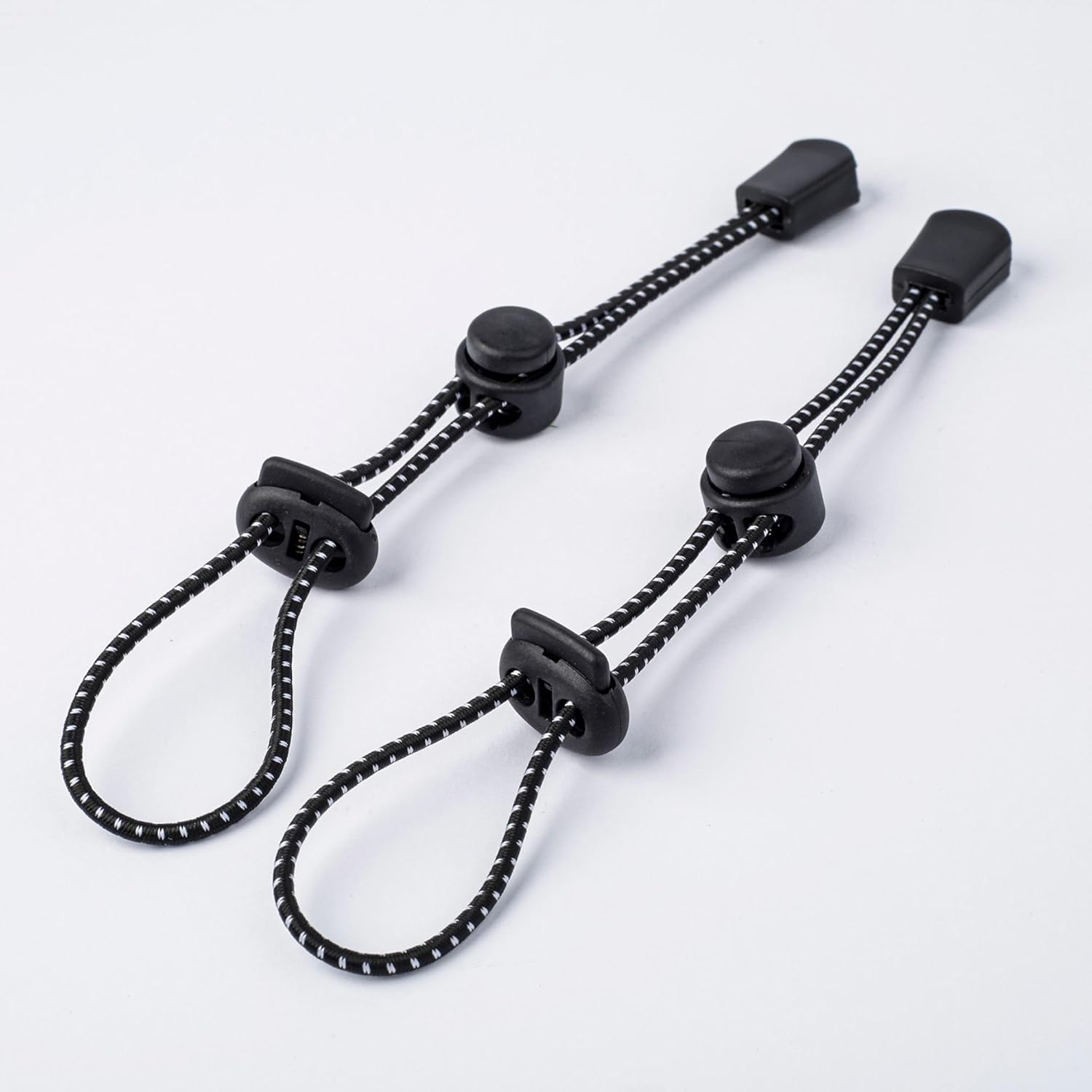 2 soportes ajustables negros para palos de senderismo, hebilla de fijación para bastón de caminar con cordón elástico, cordones de seguridad para