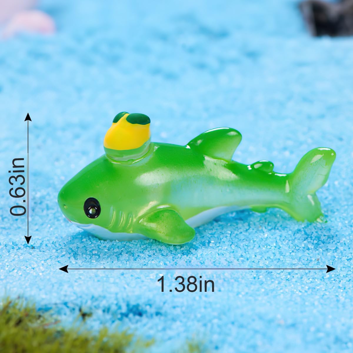 20 mini figuras de océano, mini figuras de resina con temática oceánica, adornos de acuario, pequeños animales de resina de micropaisaje para