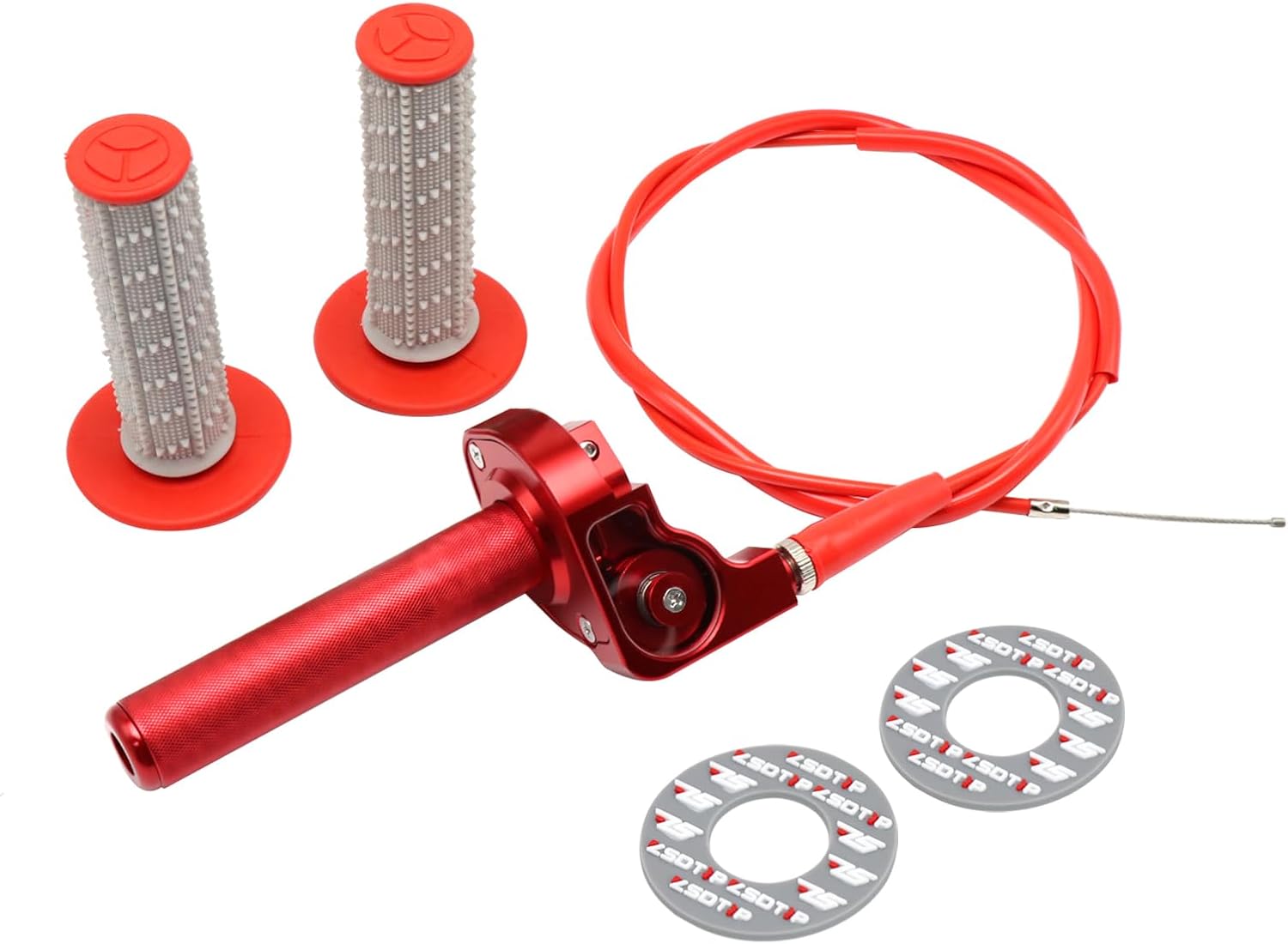 Agarre del acelerador para motocicleta de 78 pulgadas, 0.866 in, torcida rápida de aluminio CNC con cable de acelerador y agarre para manillar CRF50