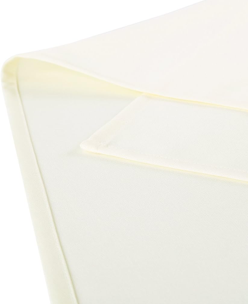 Waysle Mantel rectangular de 90 x 156 pulgadas, mantel rectangular color marfil para mesa de 8 pies en poliéster lavable, ideal para decoración de