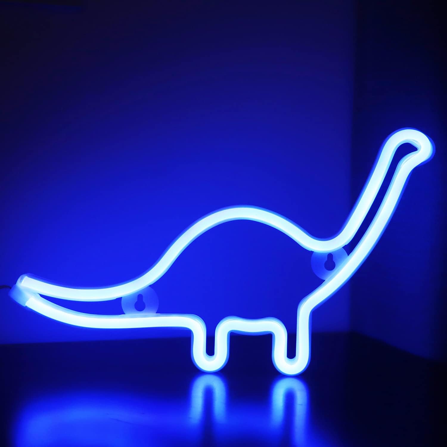 Letreros de neón con forma de dinosaurio, luces LED de neón para decoración de pared, funciona con bateríasUSB, lámpara de barra para el hogar,