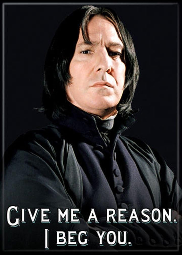 Ata-Boy – Imán de Harry Potter – Snape I Beg You de 2.5 x 3.5 pulgadas para refrigeradores, pizarras blancas y decoraciones de casilleros