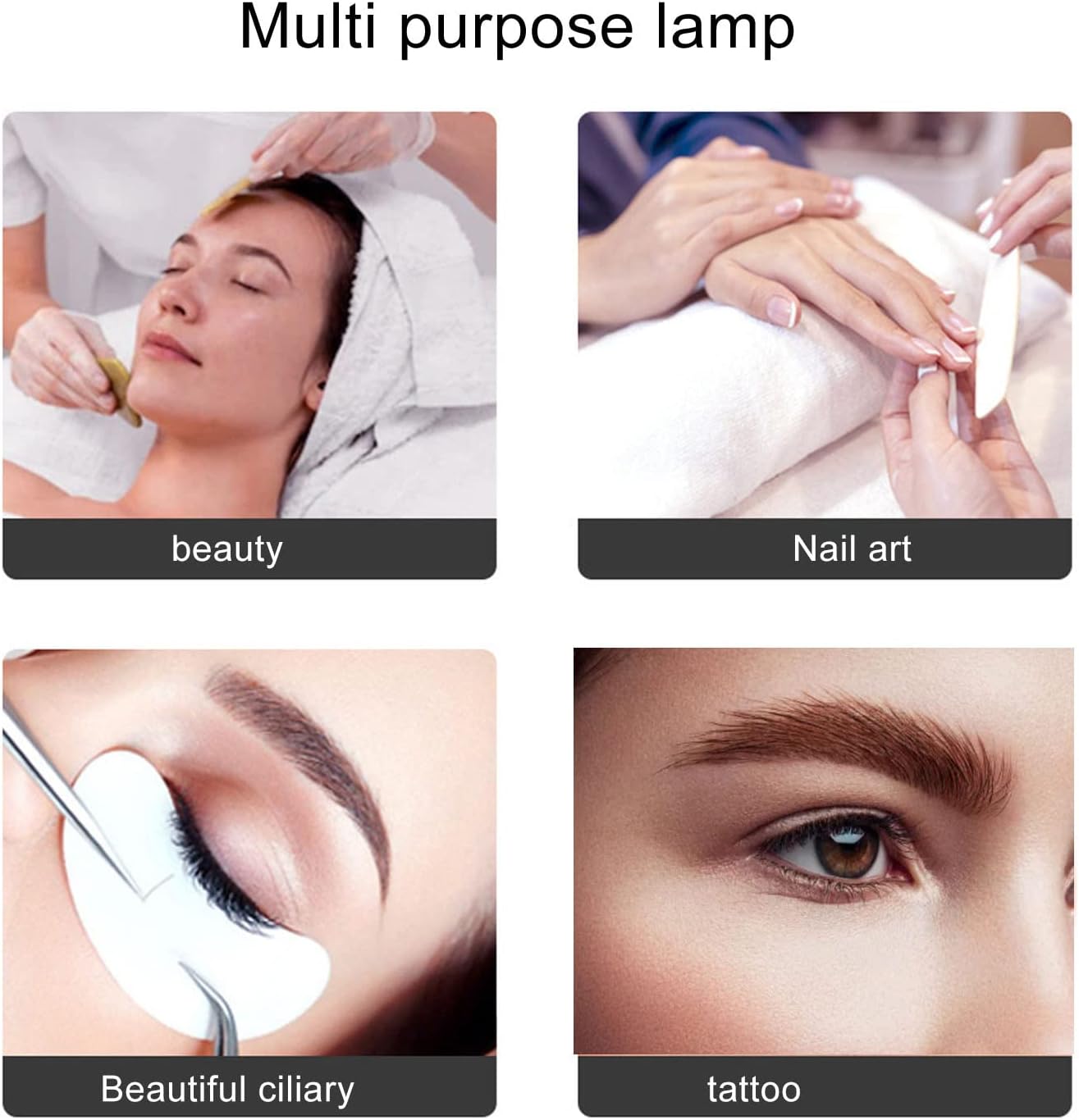 Acouto Iluminación de media luna para belleza de 28 pulgadas, 40 W, lámpara de belleza de media luna, 2000 lúmenes, en forma de U, luz LED de