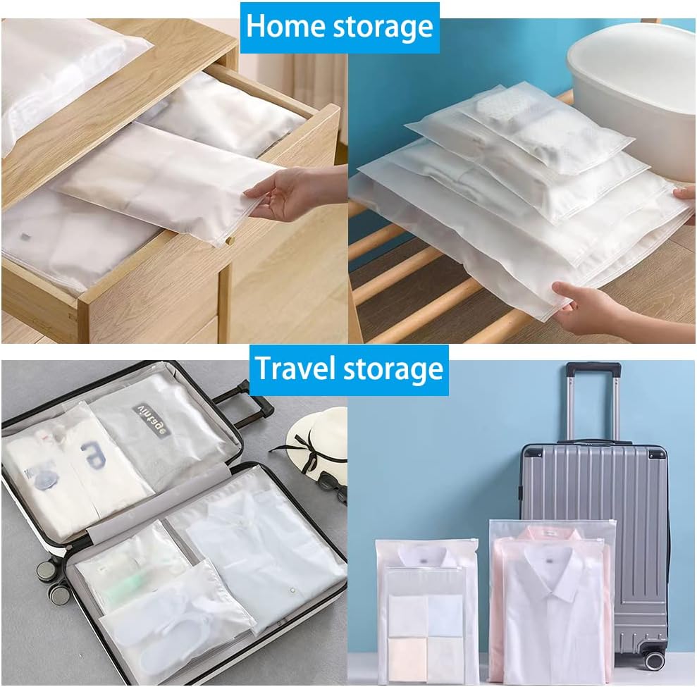 30 bolsas de almacenamiento de viaje, bolsas de plástico reutilizables con cremallera para bolsa de hospital, bolsa de almacenamiento de equipaje