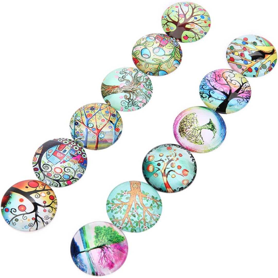 EXCEART 40 cuentas decorativas planas de vidrio Vitroleros para mini cúpula de cristal, joyería de piedras preciosas DIY, material de joyería, gemas