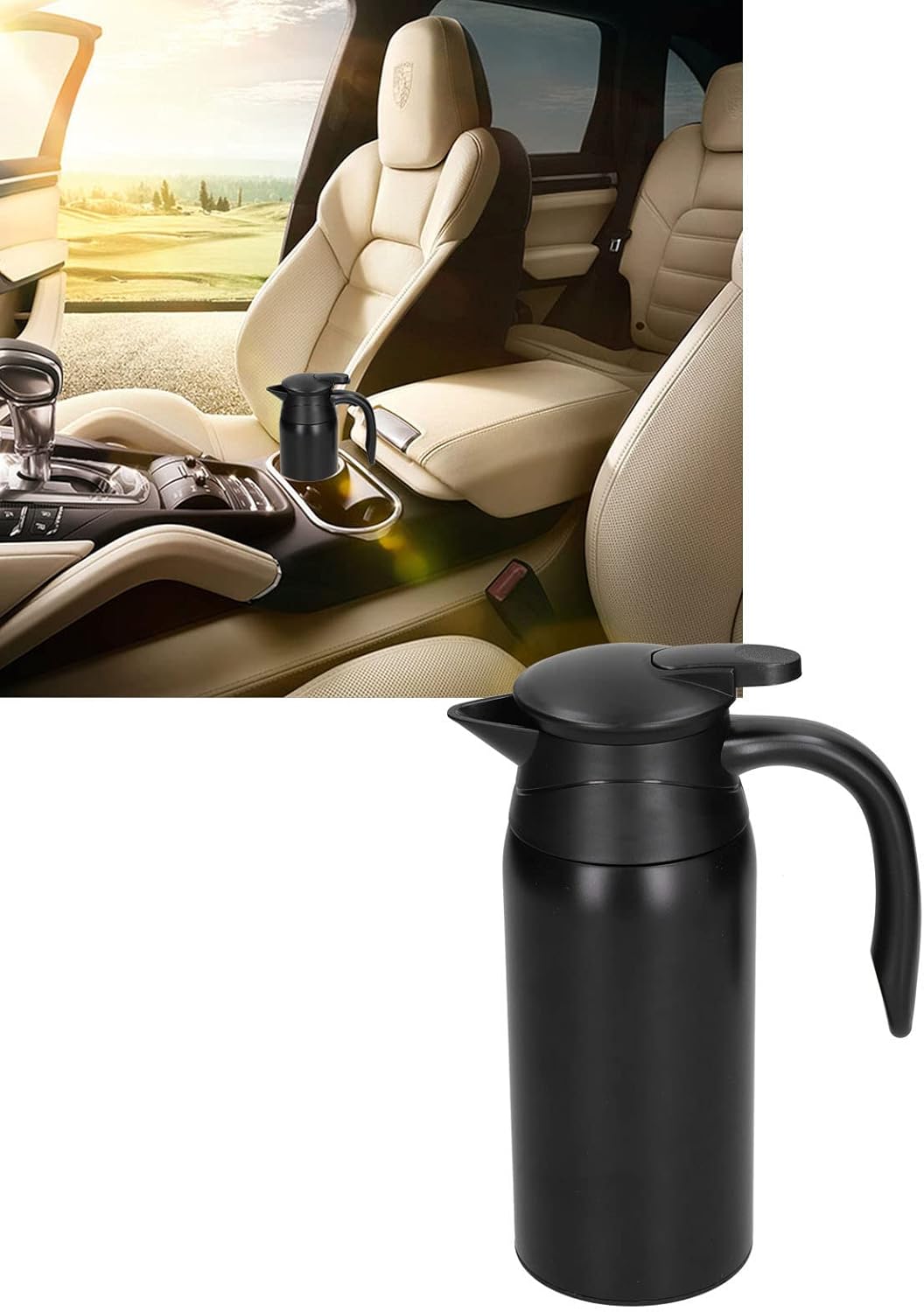 Olla de agua de gran capacidad para suministros de coche automático normalmente abierto modo dual (12V24V Mi Yi negro mate viene con una base)