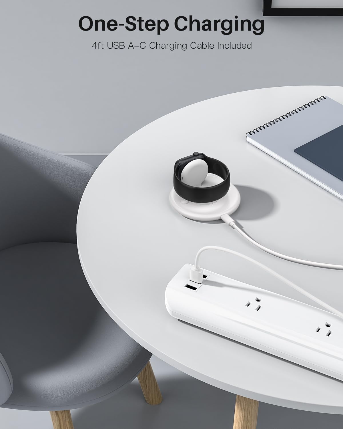 Diseñado para cargador de Apple Watch, cargador magnético portátil para iWatch con cable de carga, soporte de cargador plegable de reloj rápido para