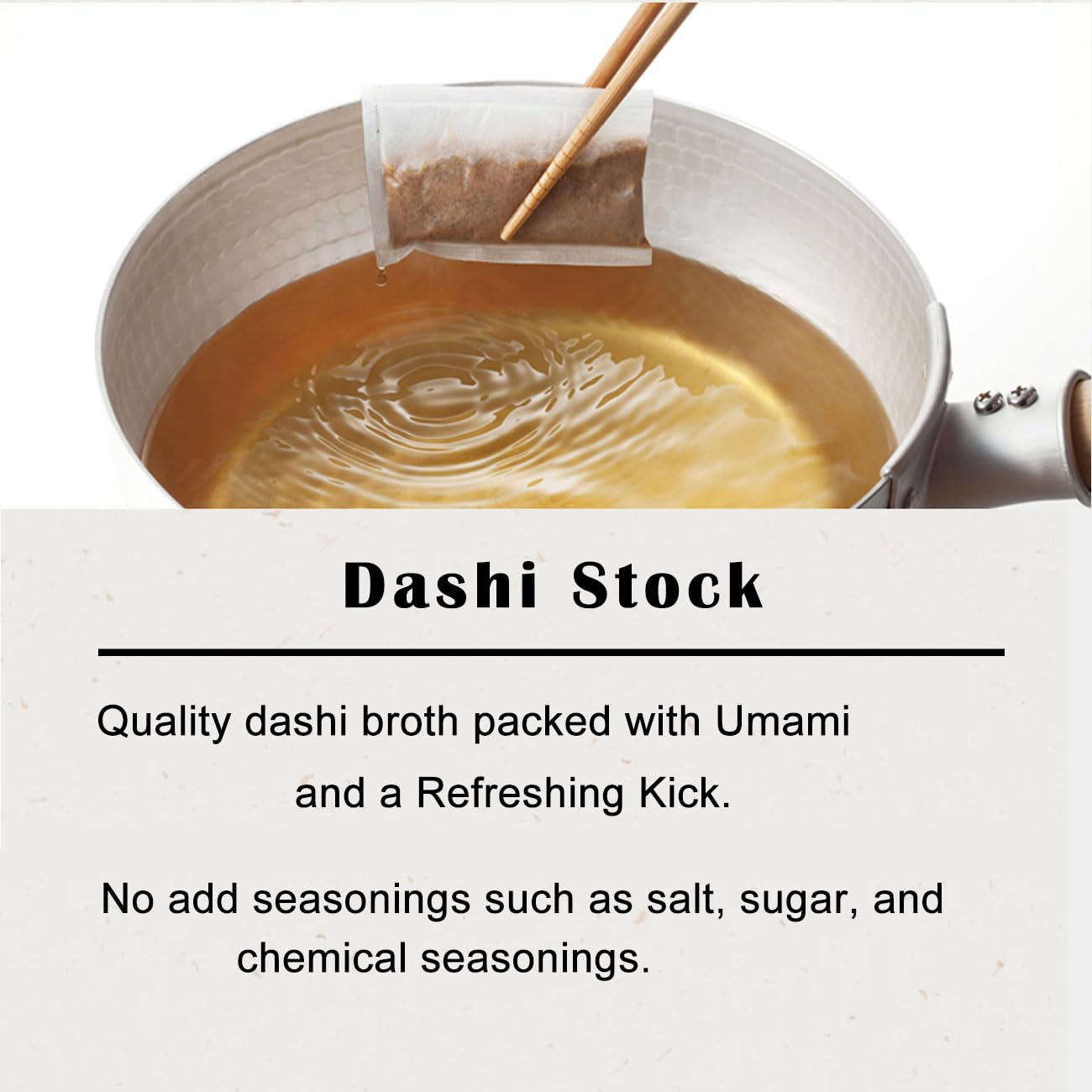 Orgnisulmte Dashi Stock (paquete Dashi, caldo Dashi), caldo de sopa Umami dashi, todos los ingredientes naturales, sin MSG, sin aditivos, 100%