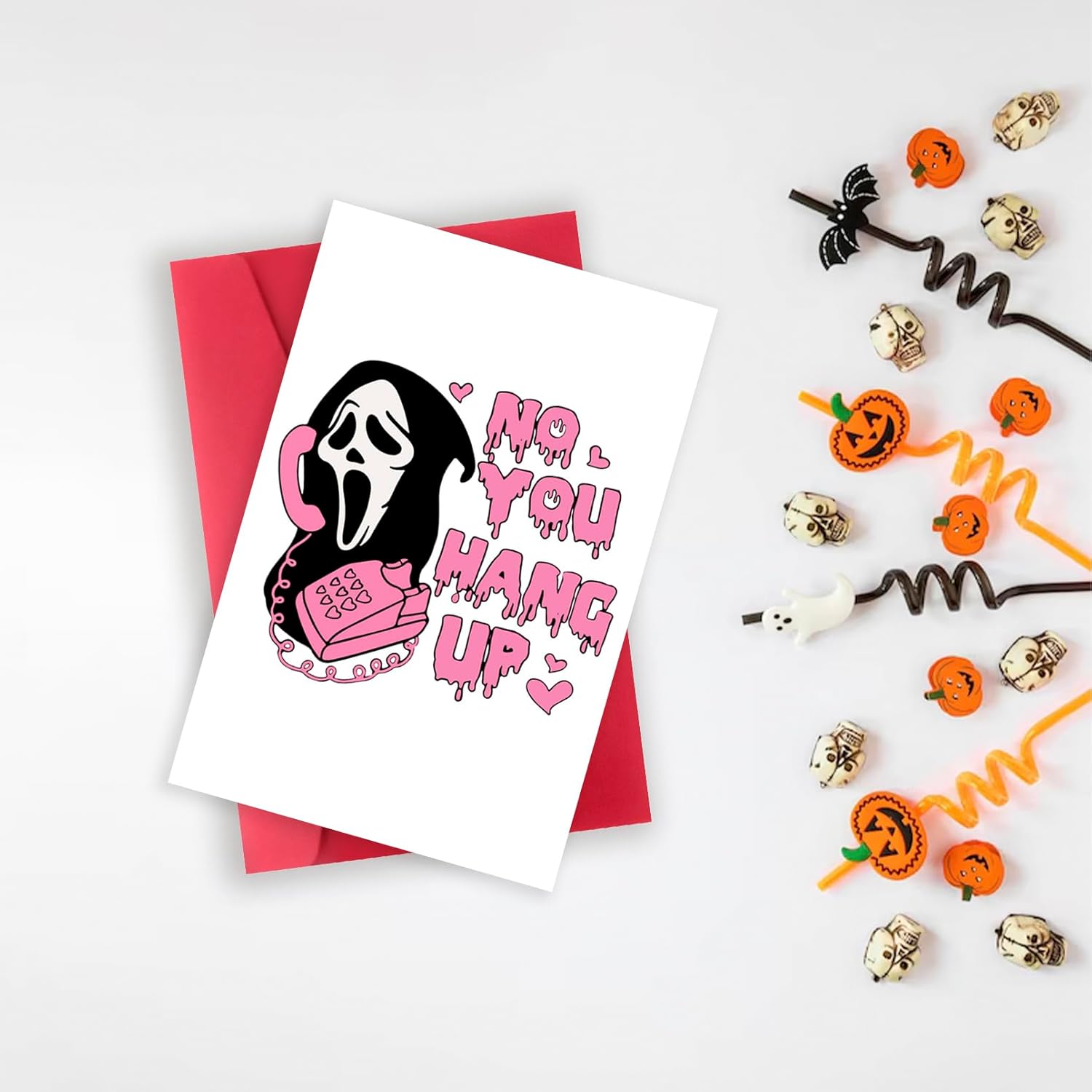 Tarjeta de cumpleaños de fantasma de Halloween de terror para él y ella, tarjeta de cumpleaños de asesino de películas de grito para hombres y