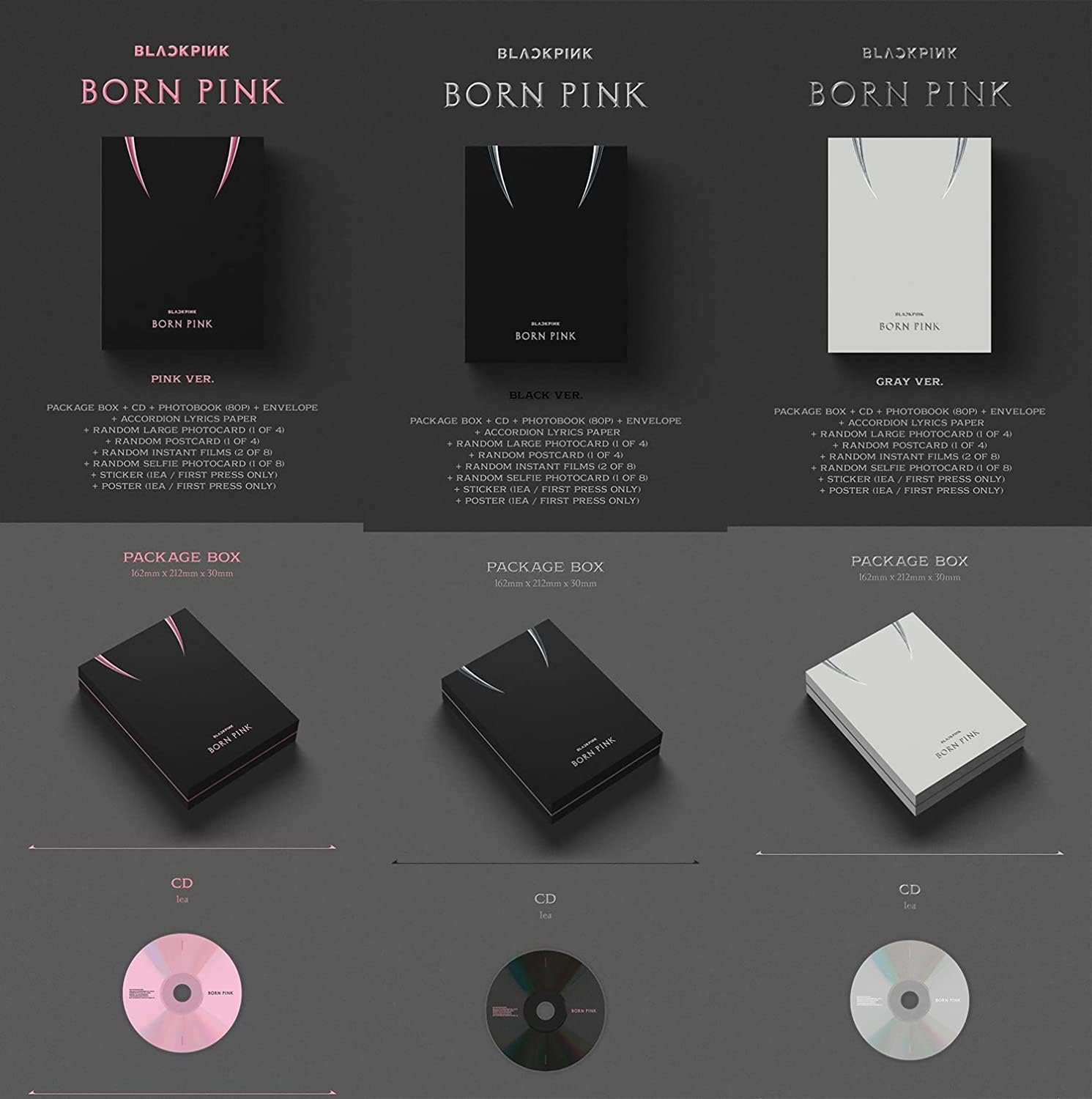 Dreamus Black Pink – BORN PINK Box Set Version 2nd Album + Folded Poster Korean Edition (PINK Ver.), YGP0181