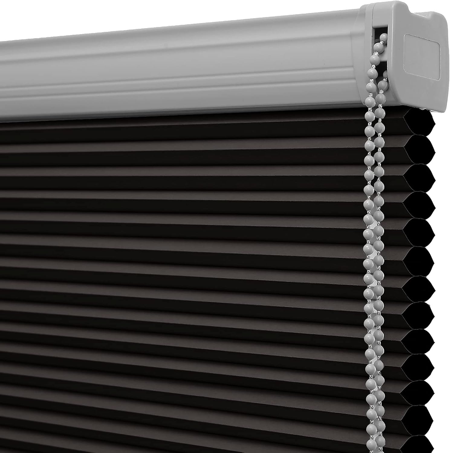 Changshade Persianas celulares opacas con el diámetro de panales de 1 pulgada para oficina, sala de estar, dormitorio, aislamiento térmico, negro