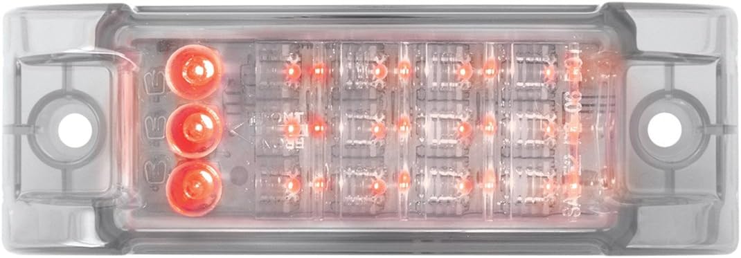 GG Grand General 77667 Rectangular RojoClaro 15 LED Marcador y Luz de Giro, 3 Cables