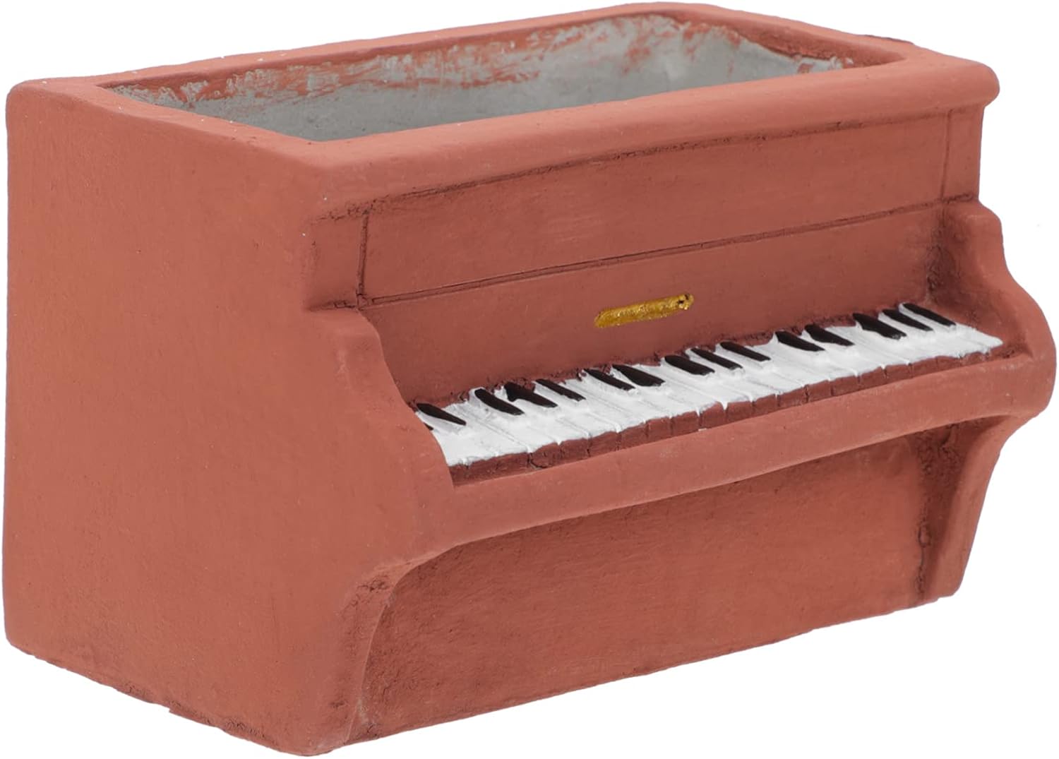 NOLITOY Maceta de cemento para piano, maceta en forma de piano, maceta suculenta de cerámica para exteriores, plantas suculentas, plantador,