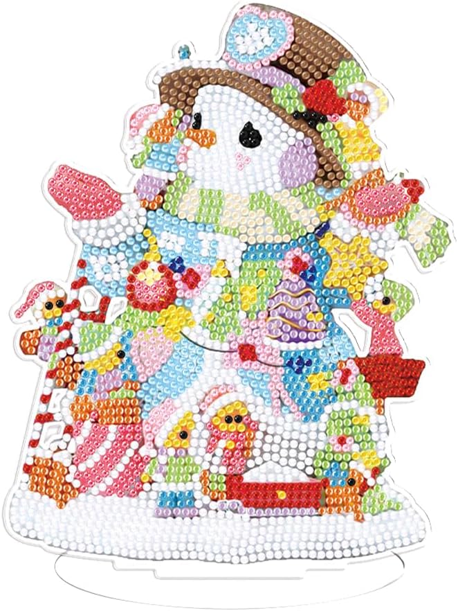 Orgone Kits de pintura de diamantes 5D para Navidad, muñeco de nieve de Navidad, adorno de mesa, bordado de diamantes de imitación, pintura de mesa,