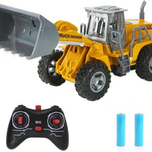CALEST Bulldozer Rc funcional de 5 canales, vehículos de construcción de control remoto con luces, niveladora de control remoto para niños de 4 a 7 CALEST Bulldozer Rc funcional de 5 canales, vehículos de construcción de control remoto con luces, niveladora de control remoto para niños de 4 a 7