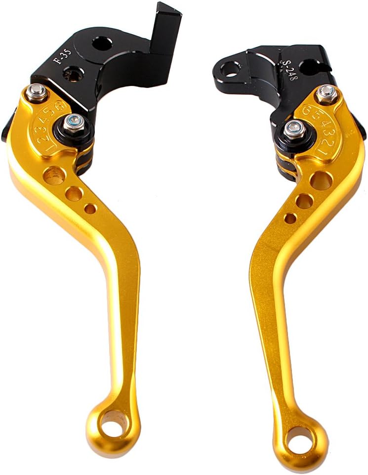 GZYF Palancas de cluth de freno cortas para Suzuki 20042005GSXR GSX-R 600750K40405, Dorado