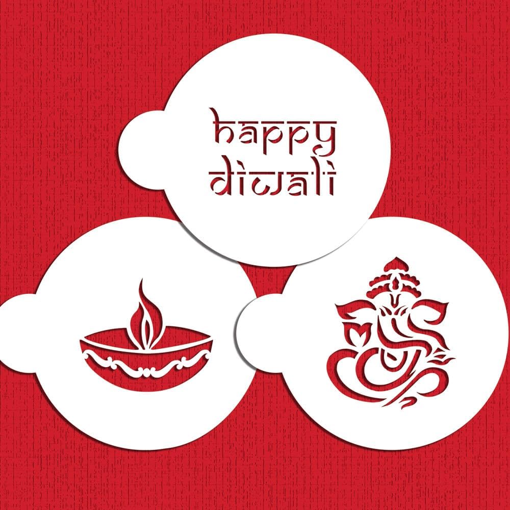 Happy Diwali – Juego de plantillas para galletas Designer Stencils