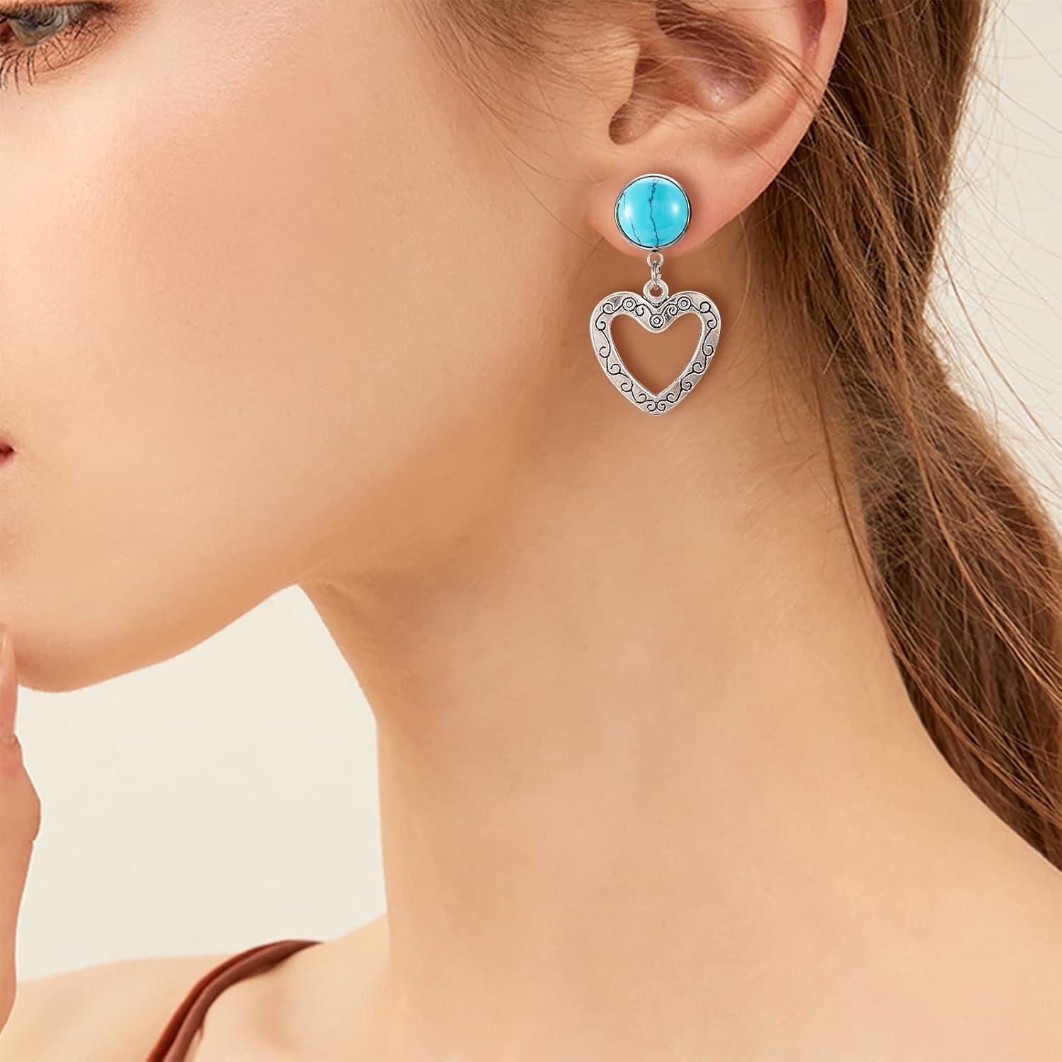Pandahall – 100 aretes de acero inoxidable con ajuste de cabujón de 0.472 pulgadas (0.472 in), bandeja de bisel redonda plana con lazo para hacer