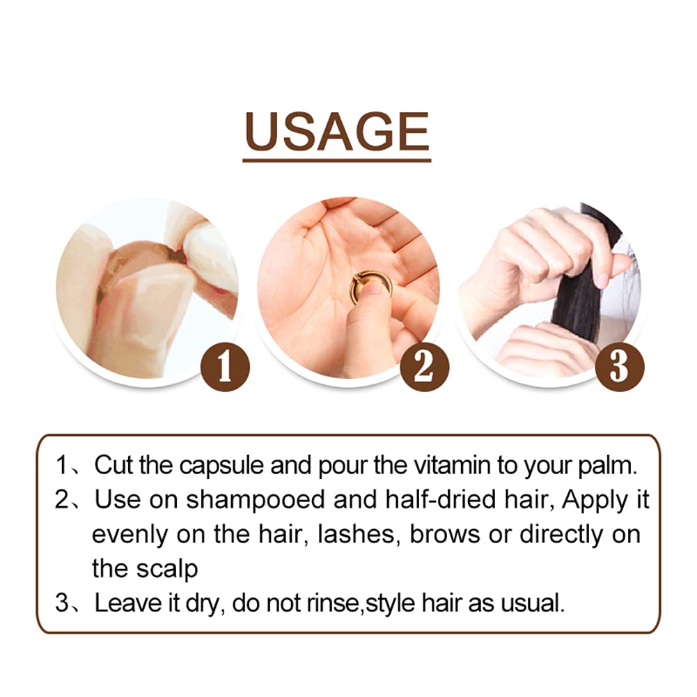 CIWICH Cápsula de suero para el cabello, aceite de crecimiento del cabello, tratamiento para cabello seco dañado, con aceite de kemiri y aloe vera,