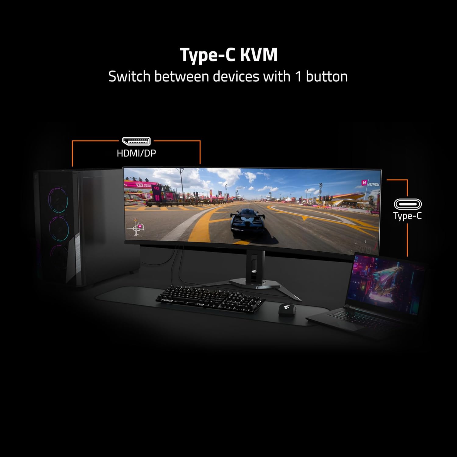 GIGABYTE M27Q X 27″ 240Hz 1440P Monitor de juegos KVM, pantalla IPS SS 2560×1440, tiempo de respuesta de 1 ms (MMPRT) 92% DCI-P3, 1 puerto de