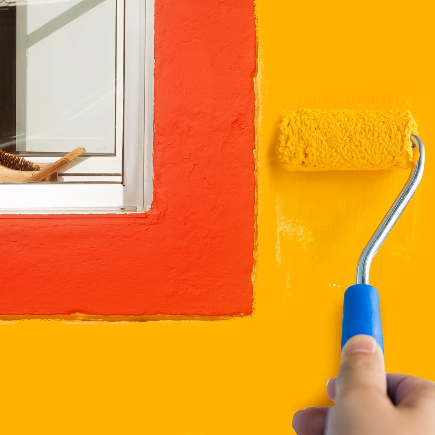 Mister Rui Kit de rodillos de pintura, paquete de 9, cubiertas de rodillo de pintura de microfibra de 2 pulgadas, rodillos de pintura pequeños con